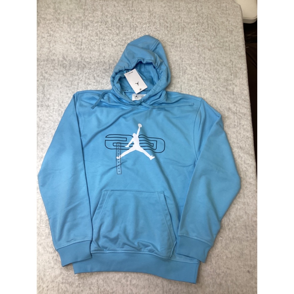 Jordan Sport Dri-FIT Hoodie Mens Small University Blue Jumpman 23 HQ8694-497 NEW